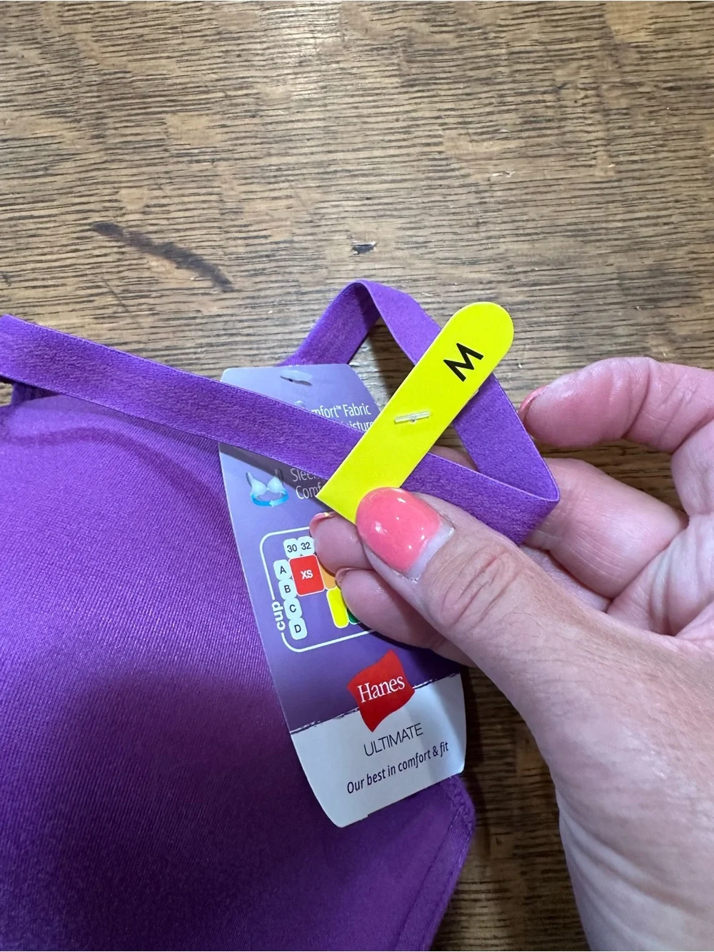 Hanes NWT sz medium Seamless Purple Moulded Cup Bra